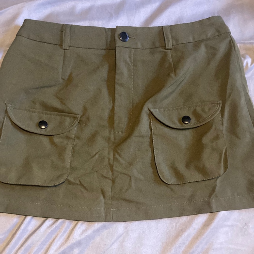 Y2k Mini army green skirt